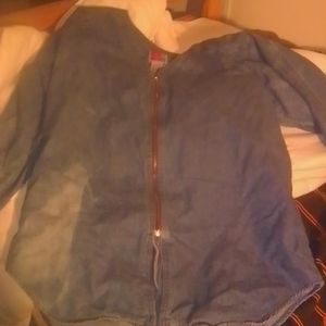 Zip up denem shirt jacket